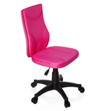 Sedia girevole per bambini KIDDY BASE rosa con schienale in rete e base nera a cinque ruote di hjh OFFICE – vista a 360° (vista frontale a tre quarti 60°)
