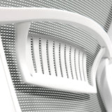Supporto per schienale bianco con fessure di ventilazione della Sedia Home Office ESTRIA di hjh OFFICE