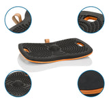 Balance board ACTIV nero e arancione con struttura a rilievo e maniglia per il trasporto di hjh OFFICE