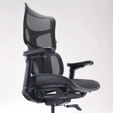 Sedia da ufficio professionale S100-M301 nera con schienale in rete e braccioli regolabili di Sihoo