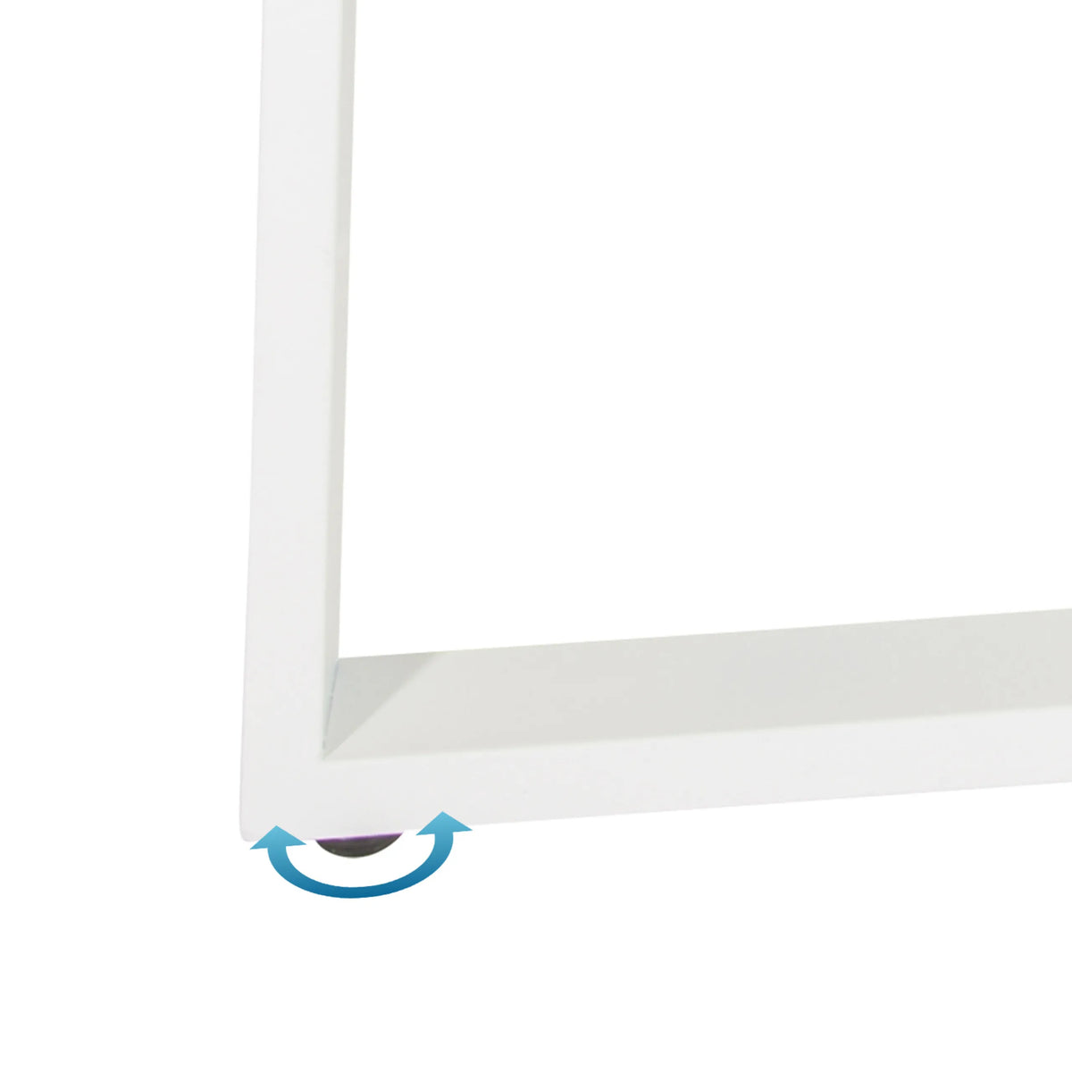 Piede regolabile in altezza della Scrivania ad angolo WORKSPACE BASIC I in bianco di hjh OFFICE