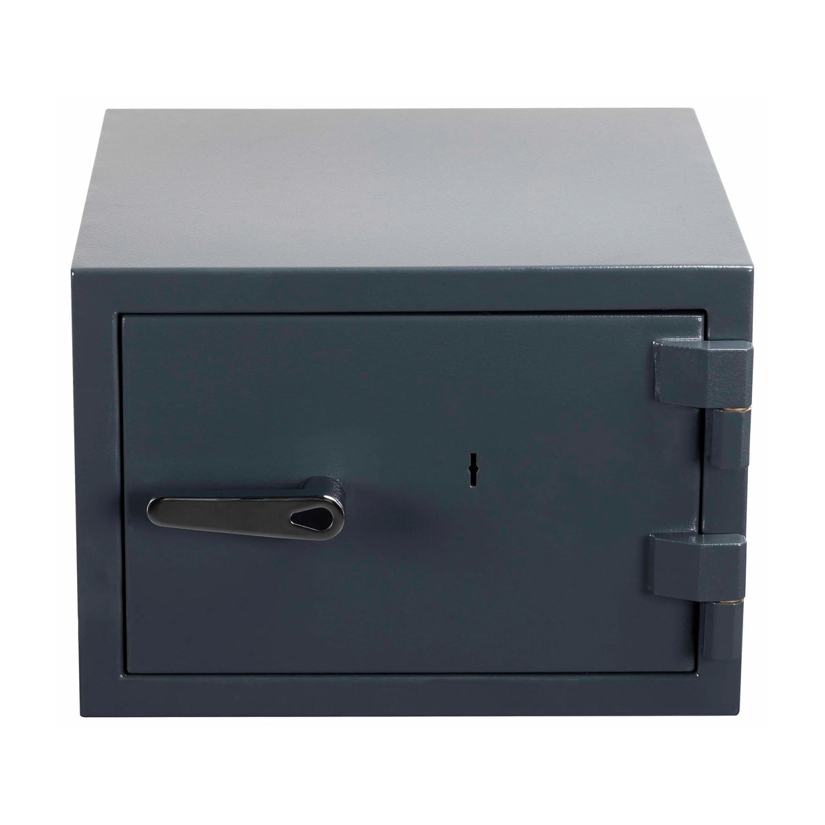 Cassaforte antracite Safe Compact Pro con una maniglia della porta e un cilindro di chiusura di hjh OFFICE