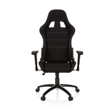 Sedia da gaming nera GAME FORCE con poggiatesta, braccioli e base a cinque ruote di hjh OFFICE – vista a 360° (vista frontale 0°)