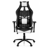 Sedia da gaming LEAGUE PRO in nero e bianco con cuscini per collo e lombari di hjh OFFICE