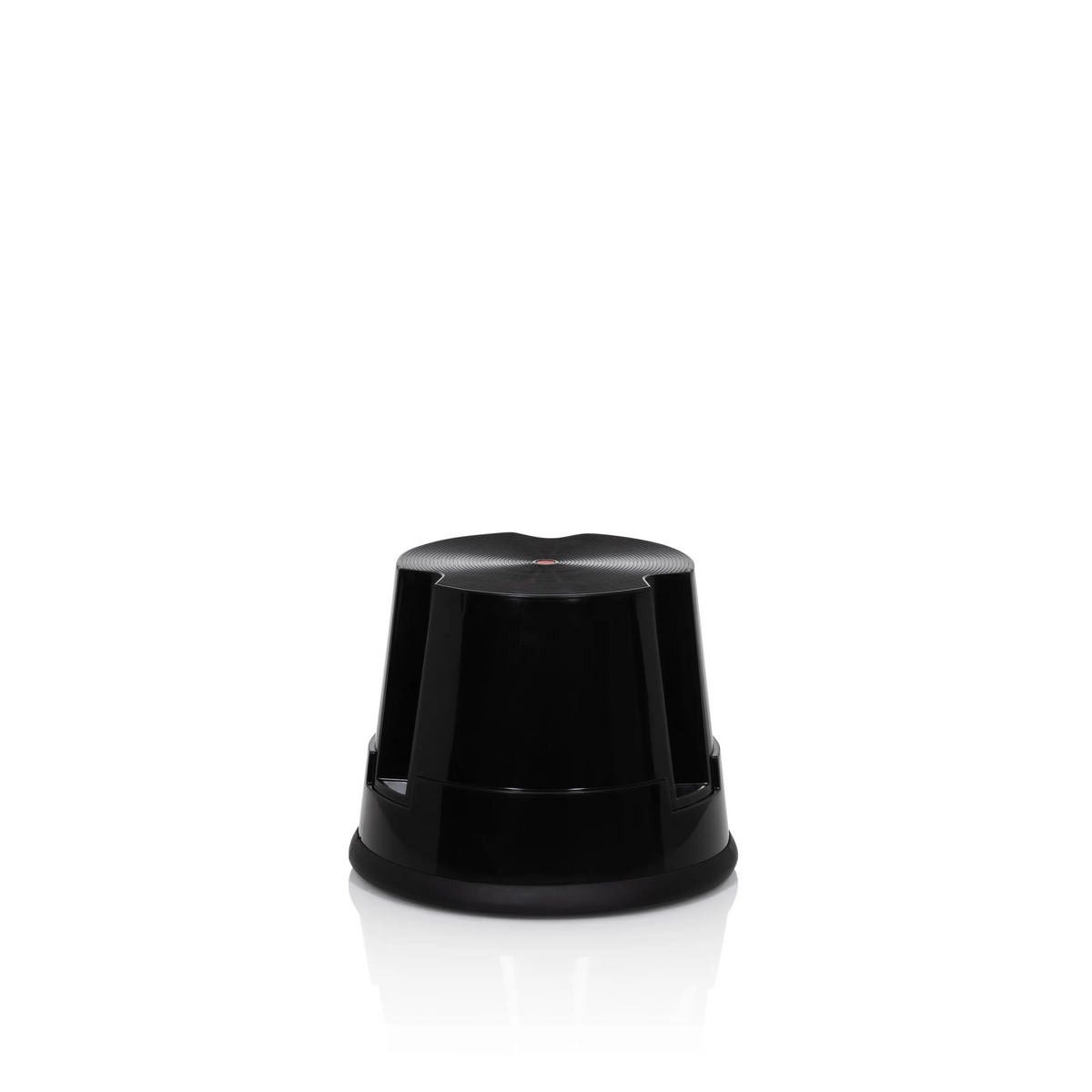 Sgabello TIO-S nero con superficie antiscivolo di hjh OFFICE – vista a 360° (vista frontale a tre quarti 60°)