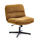 Brauner Loungesessel Criss-Cross 20 mit strukturiertem Stoffbezug und schwarzem Sternfuß von hjh LIVING