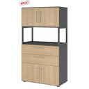 FlexWall | Altezza 4 raccoglitori | 2 x ante + cassetti + telaio | con piedini regolabili 