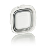 Contenitore pieghevole CLEAN SILE ripiegato in grigio e bianco di hjh OFFICE