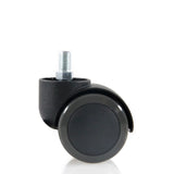 Rotelle per Sedia 5x ROLO M10/50mm nere per pavimenti duri con bullone filettato di hjh OFFICE