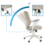 Opzioni di regolazione dello schienale e dell'altezza del sedile della Sedia Home Office COSIO II con un angolo di 90° di hjh OFFICE