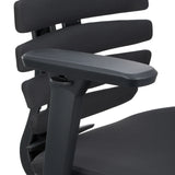Bracciolo nero della sedia da banco ERGO LINE II WORK con superficie in plastica di hjh OFFICE
