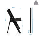 Disegno dimensionale della Sedia da esterno TRAVANO 1 con un'altezza di 89 cm e una larghezza di 47 cm di hjh LIVING