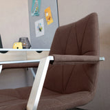 Bracciolo con rivestimento marrone della Sedia Home Office SARANTO II di hjh OFFICE
