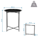 Disegno tecnico del Tavolino ALLRUND con diametro di 46 cm e altezza di 52 cm di hjh LIVING
