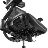 Parte inferiore della seduta e meccanismo della sedia da ufficio professionale Ergo U2 Pro3 con rete in nylon nera di hjh OFFICE