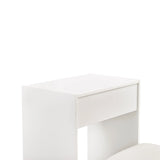Weiße Tischplatte mit Schublade des Schreibtischs Glamdesk von hjh LIVING