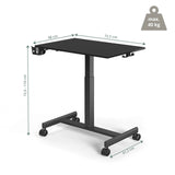 Disegno dimensionale della Scrivania in piedi Stand K con una larghezza di 72,5 cm di hjh OFFICE