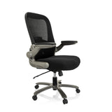 Sedia girevole XXL INSTRUCTOR T I nera con schienale in rete, braccioli e base a cinque ruote di hjh OFFICE – vista a 360° (vista frontale a tre quarti 60°)