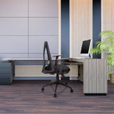 Sedia Home Office FALUN BASIC nera con schienale in rete e braccioli di hjh OFFICE