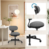 Sedia Home Office SITMOTION B grigia con schienale regolabile e base a stella con ruote di hjh OFFICE