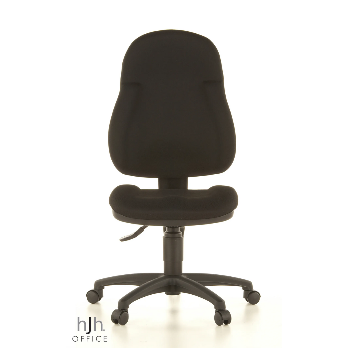 Sedia Home Office WELLPOINT 10 nera con base a stella e cinque rotelle di Topstar – vista a 360° (vista frontale 0°)