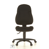 Sedia Home Office WELLPOINT 10 nera con base a stella e cinque rotelle di Topstar – vista a 360° (vista frontale 0°)