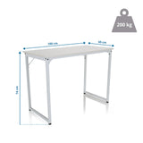 Disegno tecnico della Scrivania WORKSPACE I, 100 × 50 cm e portata 200 kg di hjh OFFICE