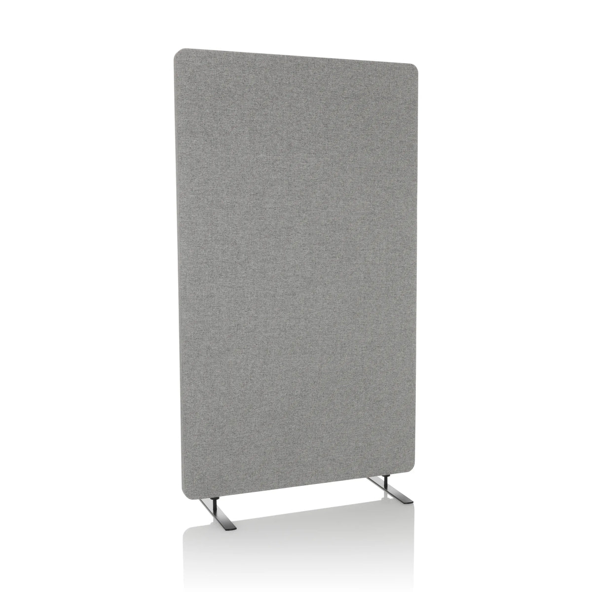 Parete divisoria FLEXMIUT STAND grigio chiaro con due piedi di supporto di hjh OFFICE – vista a 360° (vista frontale 15°)