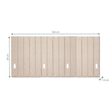 Disegno tecnico del Divisorio per scrivania FLEXMIUT ROLL con 160 × 60 cm di hjh OFFICE