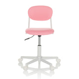 Sedia girevole per bambini KIDDY BASE I rosa con base a stella e cinque rotelle di hjh OFFICE – vista a 360° (vista frontale 0°)