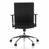Sedia da ufficio professionale LAGUNA PRO nera con braccioli e base a cinque ruote di hjh OFFICE – vista a 360° (vista frontale 0°)