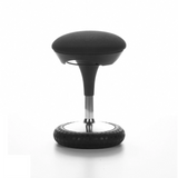 Ausilio per la posizione eretta SITNESS 20 nero con seduta imbottita e base rotonda di Topstar – vista a 360° (profilo laterale 100°)