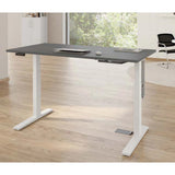 Organizzatore in feltro grigio melange sottoscrivania come accessorio UCF1 su una scrivania regolabile in altezza di hjh OFFICE PRO
