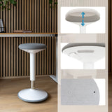 Seduta e poggiapiedi regolabili in altezza dell'ausilio per la posizione eretta BALANCE SIT III W in bianco e grigio di hjh OFFICE