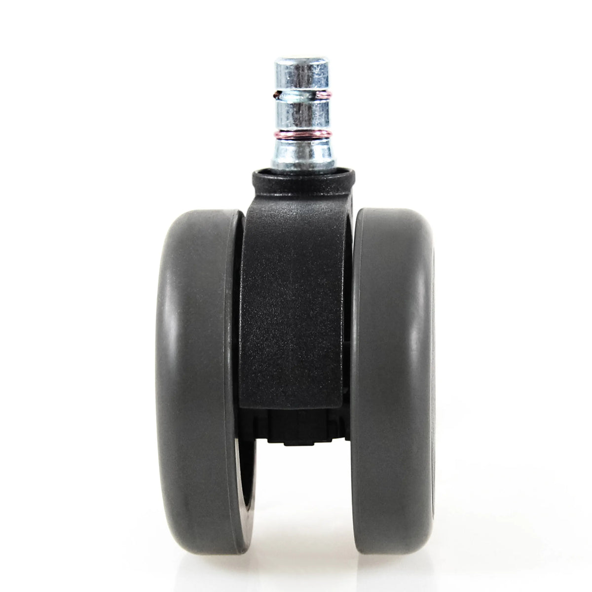 Singola rotella per sedia nera 5x ROLO No-Noise 11mm/65mm per pavimenti duri con perno in metallo di hjh OFFICE