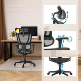 Verstellbare Kopfstütze, Armlehnen und Sitzhöhe des Luxus-Chefsessels ERGOHUMAN SLIM ECO M GEN2 von hjh OFFICE