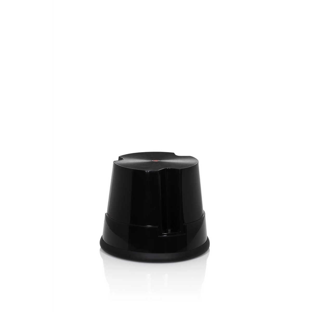 Sgabello TIO-S nero con superficie antiscivolo di hjh OFFICE – vista a 360° (vista frontale 20°)