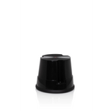 Sgabello TIO-S nero con superficie antiscivolo di hjh OFFICE – vista a 360° (vista frontale 20°)