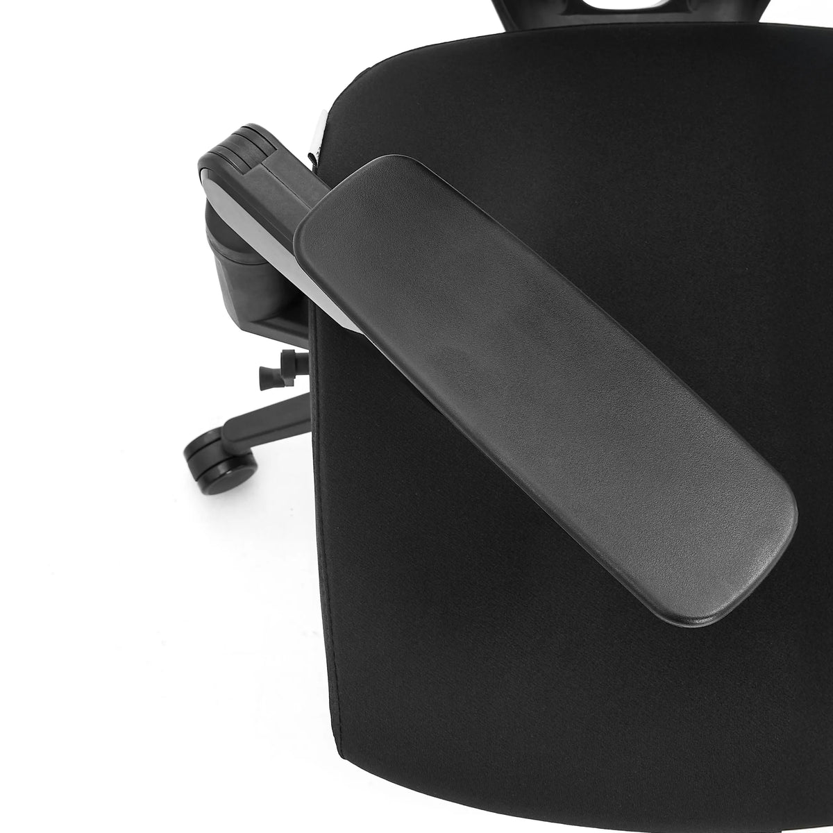 Bracciolo in plastica nera della sedia da ufficio professionale Ergo U2 Flex3 di hjh OFFICE