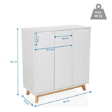 Disegno tecnico della Cassettiera ESTHA con 80 × 85 cm e un carico massimo di 40 kg di hjh LIVING