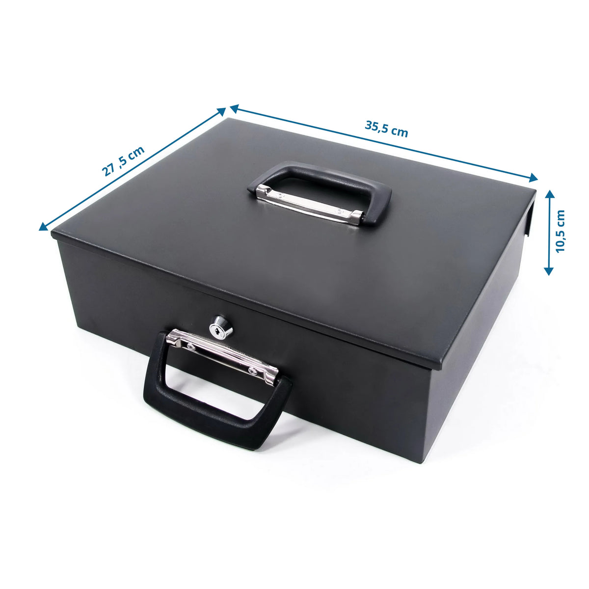 Vista dimensionale della Cassetta di sicurezza SAFE I con 35,5 × 27,5 cm di hjh OFFICE