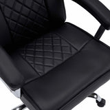 Seduta e schienale trapuntati neri della Sedia Home Office Relax Prestio di MyBuero