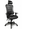 Schwarzer Profi-Bürostuhl HEAD POINT RS mit Kopfstütze und Armlehnen von Topstar