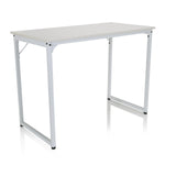 Scrivania bianca WORKSPACE I con piano rettangolare e gambe a U di hjh OFFICE – vista a 360° (vista frontale a tre quarti 40°)