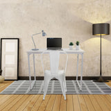 Scrivania WORKSPACE I bianca di 100 × 50 cm con una sedia coordinata di hjh OFFICE