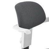 Schienale grigio scuro con telaio bianco della Sedia da lavoro TOP WORK 40 W di hjh OFFICE