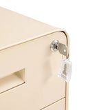 Cilindro della serratura con chiave nella serratura della cassettiera con rotelle in metallo beige COLOR PLUS I di hjh OFFICE