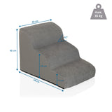 Disegno dimensionale della Scaletta per animali domestici PAWY STEP 3 con 40 × 58 cm e una portata di 35 kg di hjh LIVING