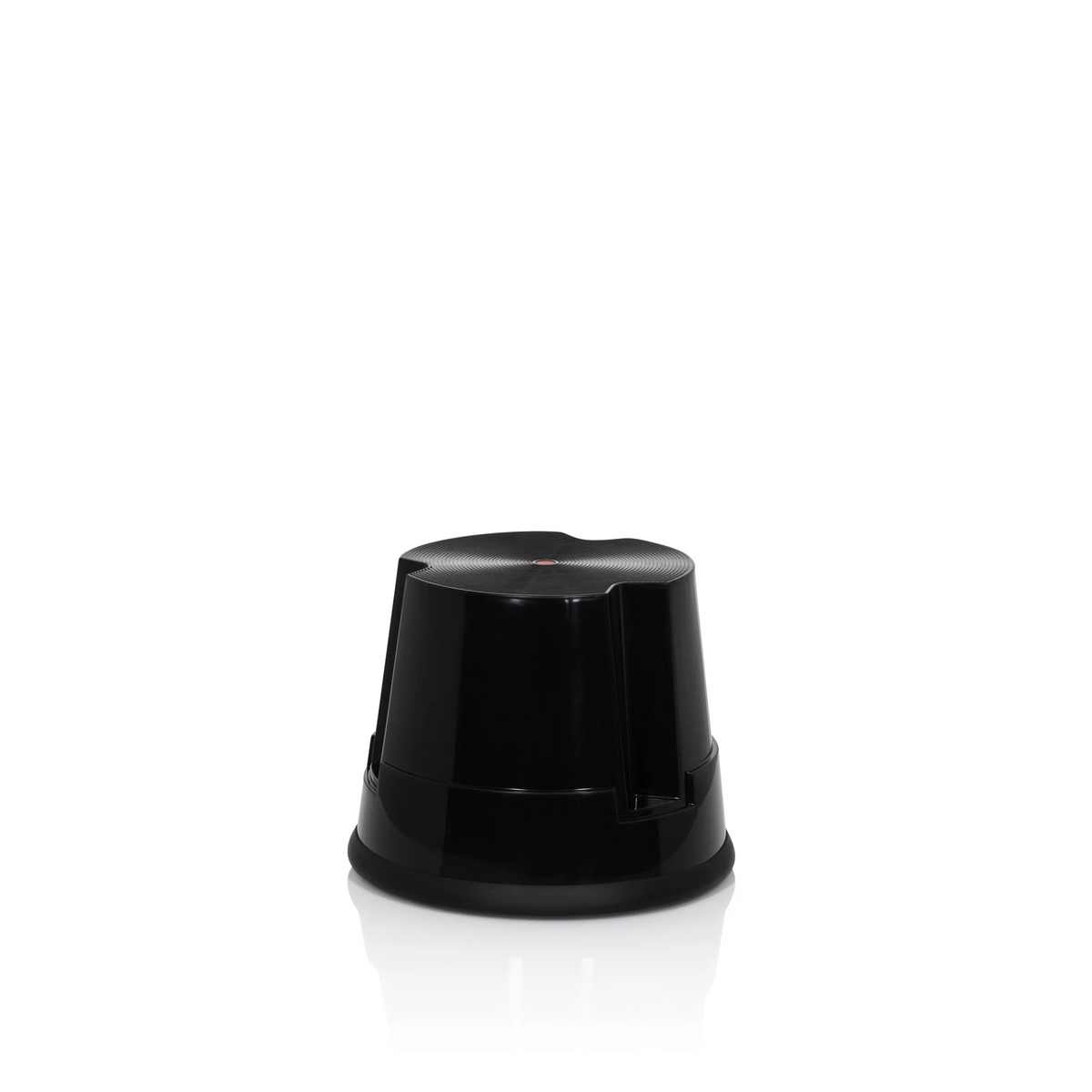 Sgabello TIO-S nero con superficie antiscivolo di hjh OFFICE – vista a 360° (vista frontale a tre quarti 40°)