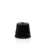 Sgabello TIO-S nero con superficie antiscivolo di hjh OFFICE – vista a 360° (vista frontale a tre quarti 40°)